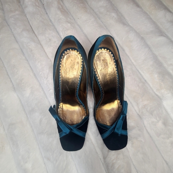 BCBGMaxAzria Shoes - Vintage BCBGeneration Blue Heels with Elegant Design